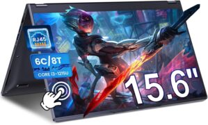 MHCYX Convertible Laptop 15.6 inch, 2 in 1 Touchscreen Laptop Computer with i3-1215U Processor(6C/8T, Up to 4.4GHz), 16GB RAM, 1024GB SSD, WiFi 6, BT5.2,…