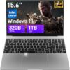 2025 Latest 15.6” Windows 11 Laptop Computer, 32GB Dual-Channel RAM 1TB SSD Laptops, Quad-Core N5095 Processor(Up to 2.9GHz), 1080P FHD IPS,…