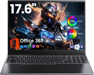 BTDD Laptop 17.6 inch, Laptop Computer with Office 365, 16GB DDR5 RAM, 640GB Storage, N95 CPU(Beat N5095), Backlit Keyboard, WiFi 6, Bluetooth 5.2,…