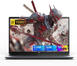 MALLRACE 2025 Laptop,15.6-inch IPS with Windows 11 PRO Laptop with Quad-Core N95(Up to 3.4GHz),16GB DDR4 512GB SSD,Metal Shell, BT5.0, 5G WiFi, USB3.2,…
