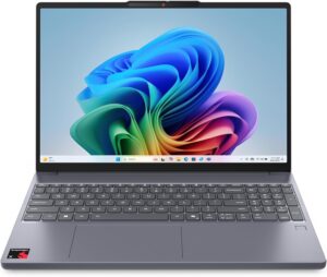 Lenovo IdeaPad Slim 3X – 2025 – Everyday AI Laptop – Copilot+ PC – 15.3″ WUXGA Display – 16 GB Memory – 512 GB Storage – Qualcomm® Snapdragon® X – Luna Grey