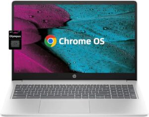 HP 15.6″ Chromebook Laptop, Quad-Core Intel Celeron Processor N200(> N4500) 8GB RAM, 320GB eMMC Storage(64GB eMMC+256GB SD Card), Wi-Fi6, Bluetooth,…
