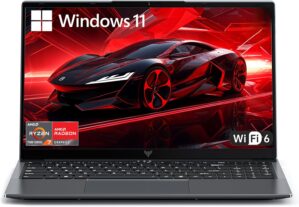 MALLRACE Laptop with AMD Ryzen7 7730U Processor（Up to 4.5GHz,16GB DDR4 RAM 512GB SSD, AMD Radeon Graphics,WiFi 6,15.6 inch IPS Display,Windows 11,HDMI…