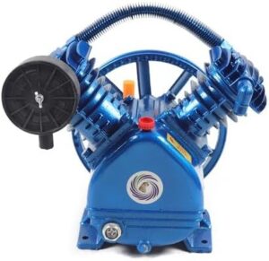 Air Compressor Pump Head, 3HP 175psi V-Style Double Stage Air Compressor Pump, High efficiency Twin Cylinder Air Compressor Pump Replacement Cast Iron, Low…