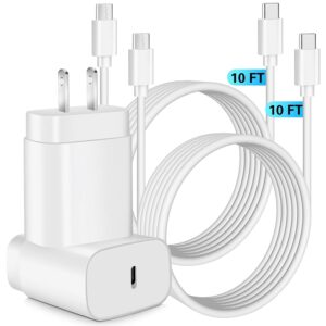 Samsung Super Fast Charger,Samsung Charger Fast Charging Block,2Pack 25W Samsung USB C Wall Charger,10FT Quick USBC Cable for Samsung Galaxy S25…