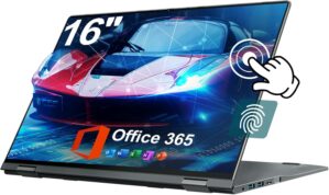jumper 16 inch Convertible Laptop, Laptop Computer with Quad Core N95 Processor (Up to 3.4GHz), 16GB DDR5 RAM 640GB Storage, 360 Degree Touchscreen, Backlit…