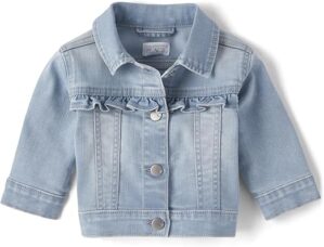 The Children’s Place baby girls Ruffle Denim Jacket